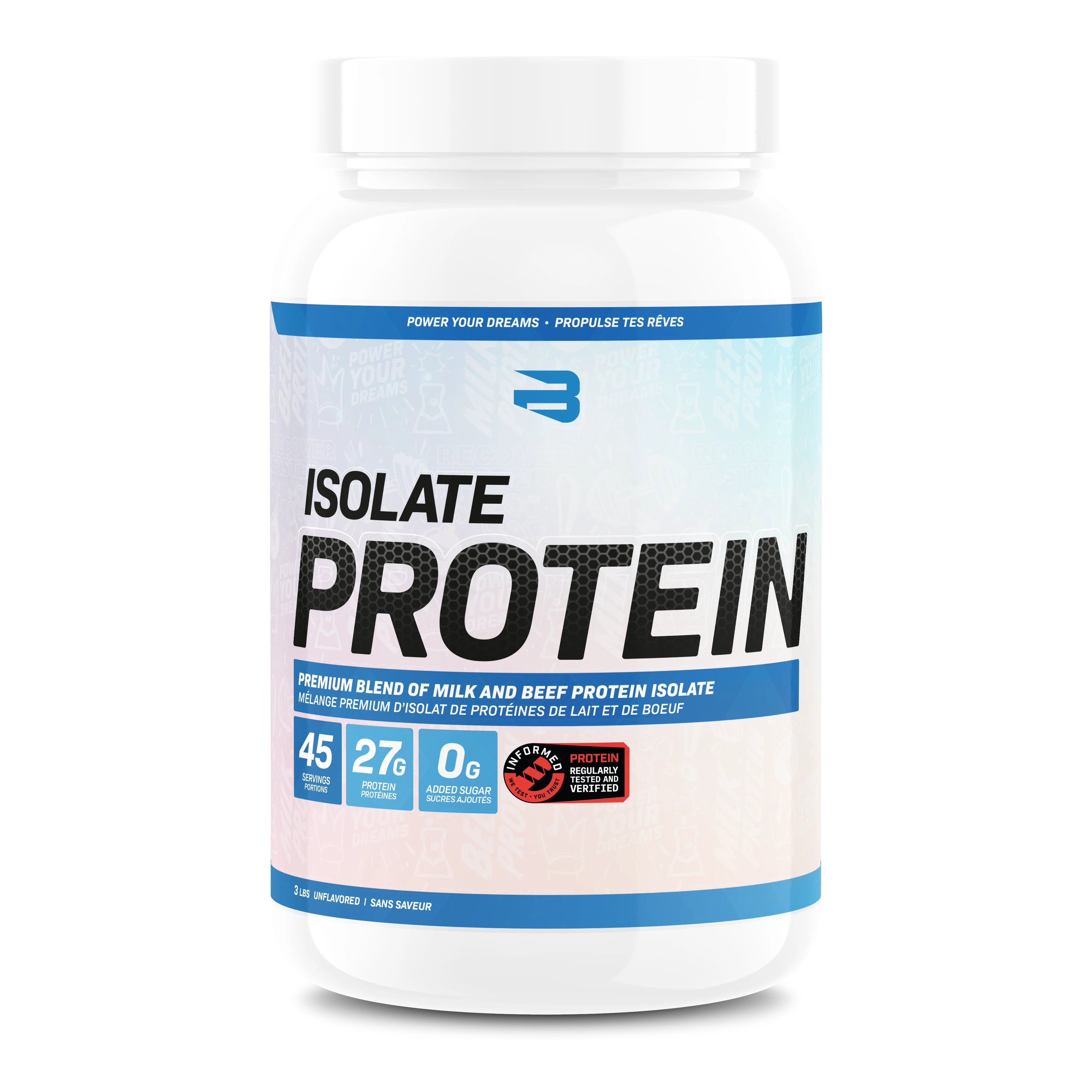 Believe Isolate Protein 3lb Unflavoured