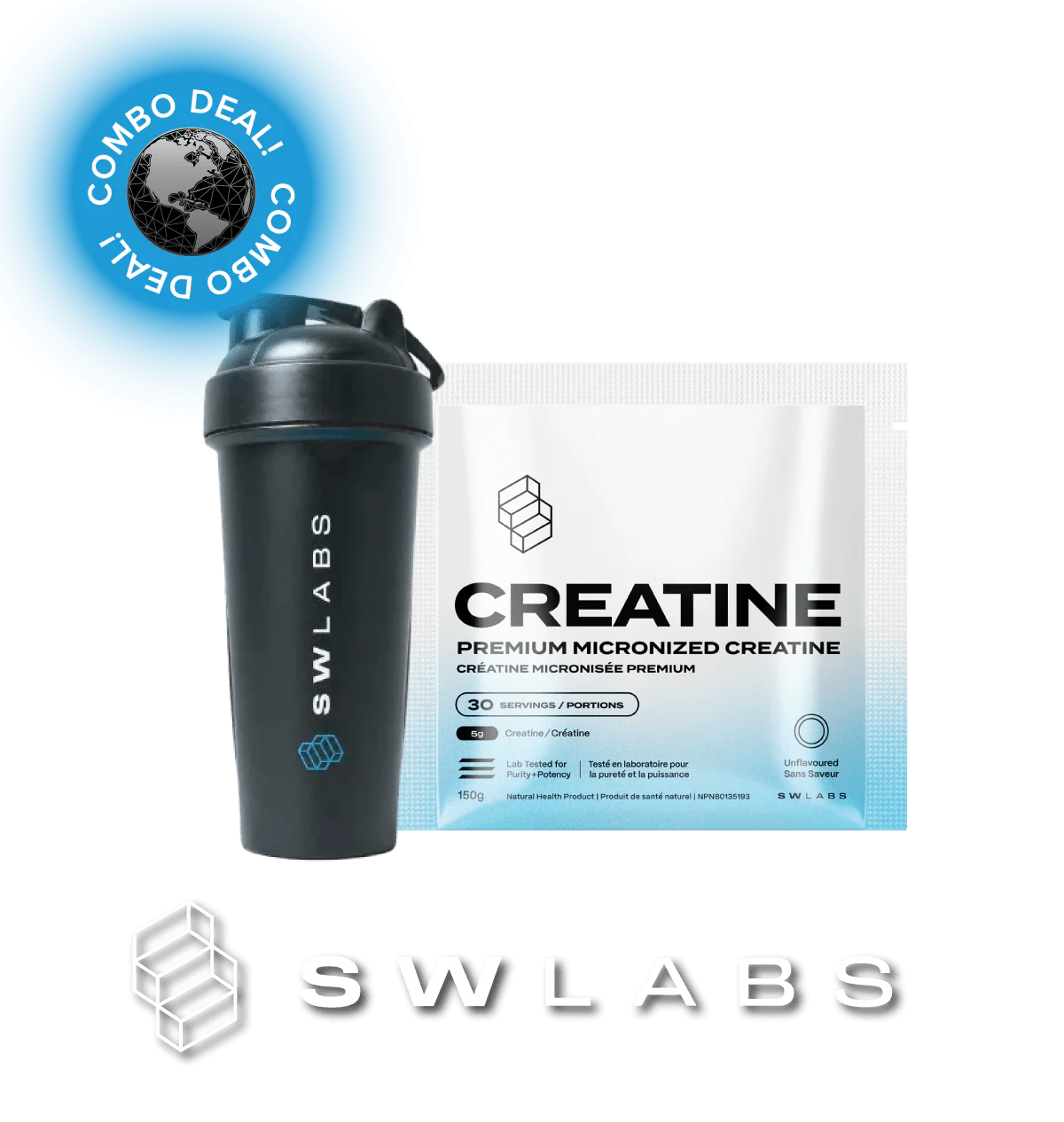 SW Labs Creatine + Shaker Combo